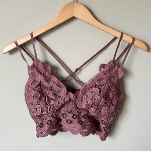 Anemone Burgundy Bralette Size Medium